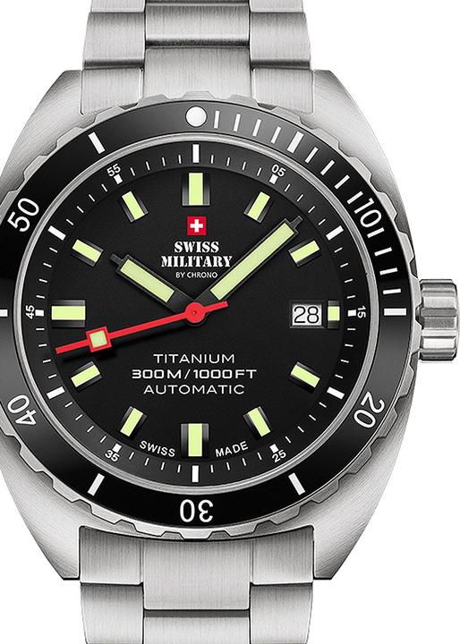 Produktbild Swiss Military SMA34100.01 Diver Titanium Automatik 42mm 30ATM (Taucheruhr, 42 mm)