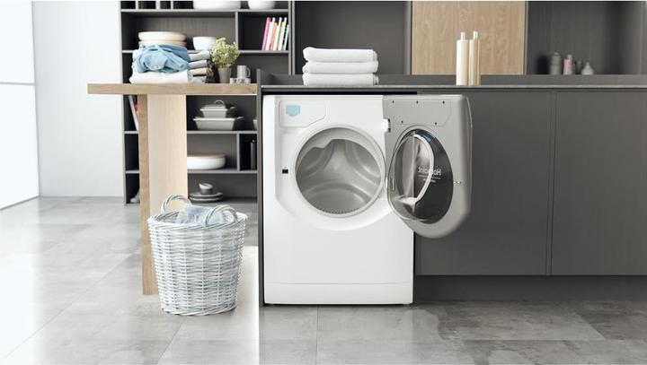 Actual product image Hotpoint AQSD723 EU/A N Washing machine Free installation Front loading 7 kg 1200 rpm D Arg (7 kg, Right, EU plug)