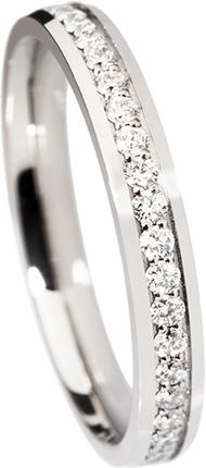 Natsumi Schmuck Diamantring Alliance Weissgold 18K/750 F/G VS Neon Kanal (54, 750/18 K Gold)