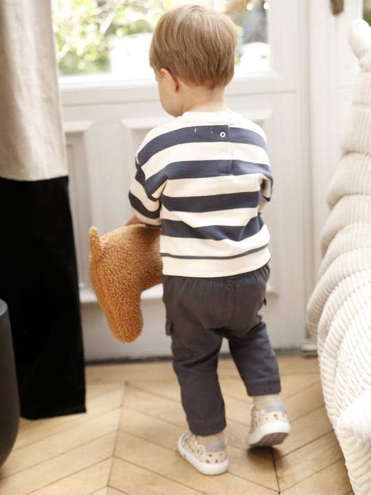 Immagine prodotto Vertbaudet Set bambino: felpa a righe e pantaloni cargo (68)