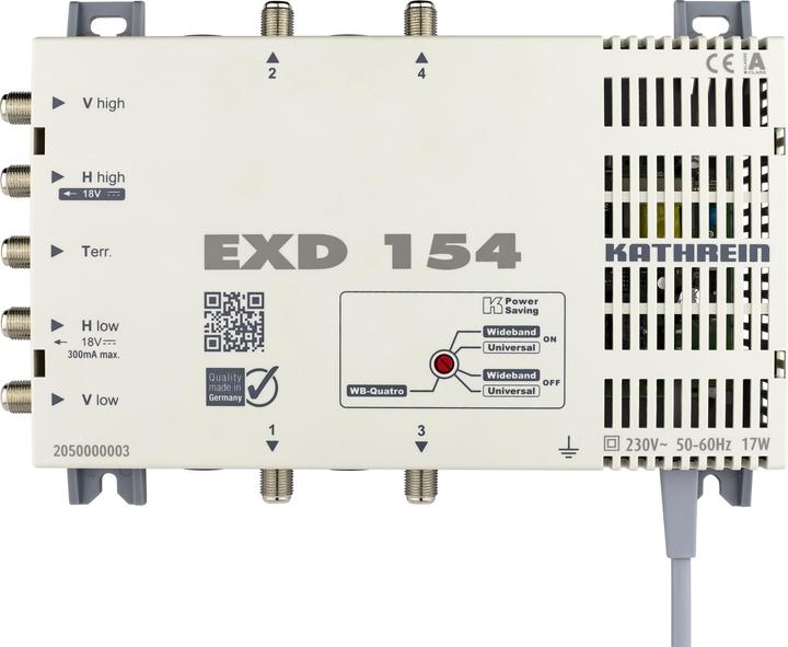 Produktbild Kathrein EXD 154 Multischalter Einkabel 5-862 u. 300-2350MHz 4 Ausgänge Pin-Code (Multischalter)