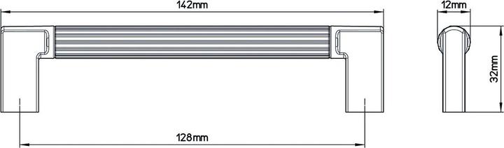 Actual product image Werkstarck Möbelgriffe schwarz matt 128mm