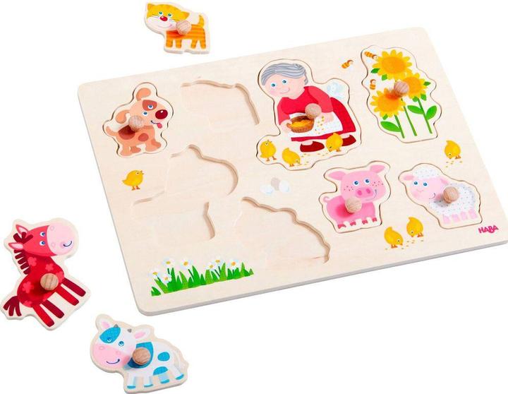 Actual product image Haba Grasping puzzle Grandma Leni's animals (8 pieces)
