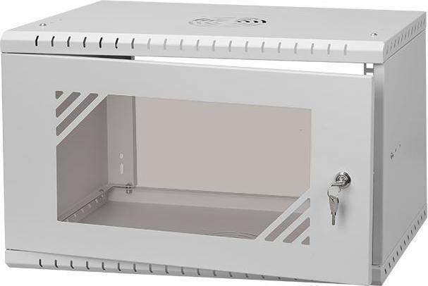 Produktbild Stalflex Rack Cabinet 19" 6U Glass Door Gray RC19-6U-350GG (6 HE, 19 Zoll Rack)
