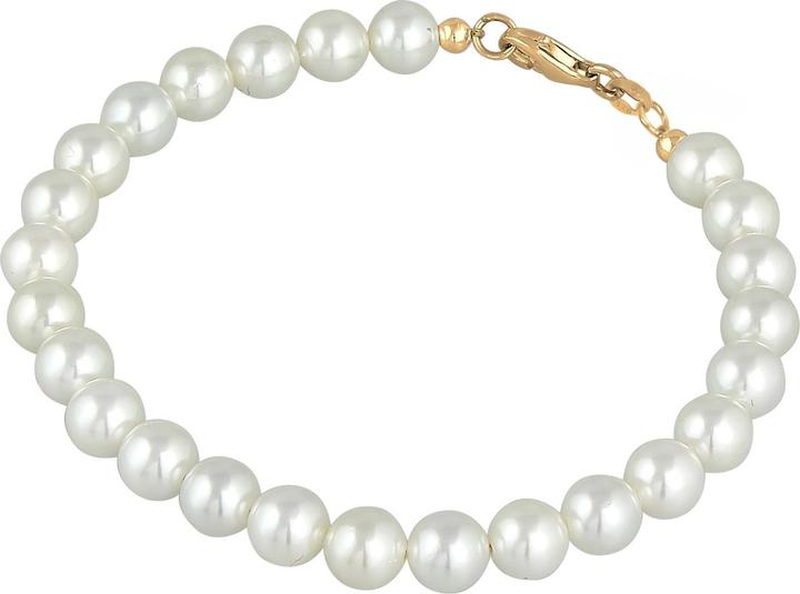 Immagine prodotto Elli Bracciale Perline con nucleo di conchiglia in argento 925 (19 cm, Nessuna pietra, Acciaio inossidabile, Perle di conchiglia, Argento 925)