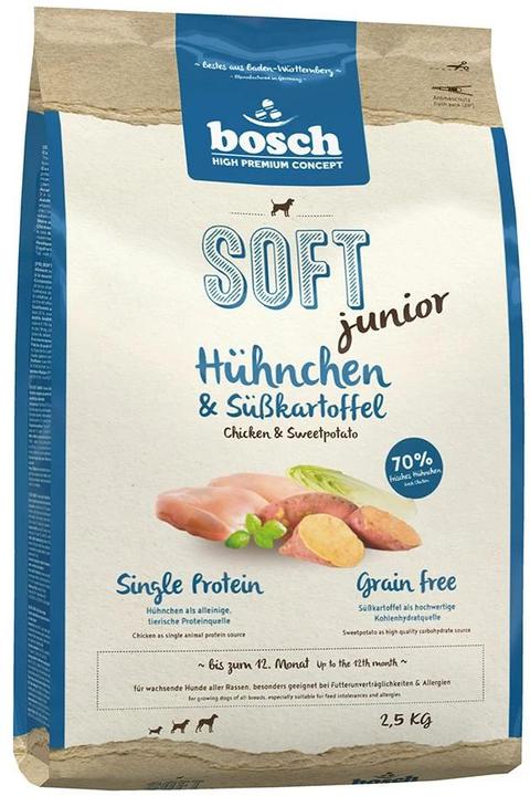 Bosch Petfood High Premium Soft Halbfeuchtfutter Junior Huhn & Süsskartoffel (Junior, 1 Stk., 2500 g)