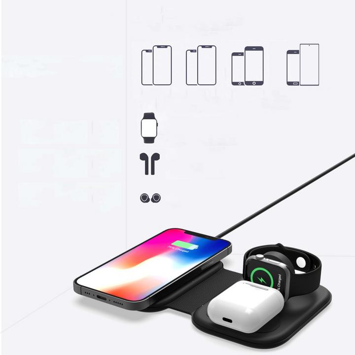 Image du produit Deltalabs Chargeur sans fil Qi MagSafe pour iPhone / Apple Watch / AirPods (15 W)