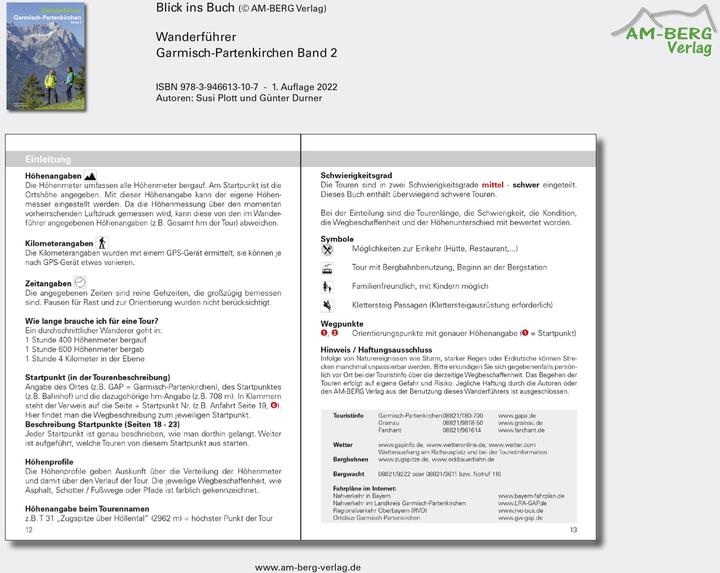 Actual product image Wanderführer Garmisch-Partenkirchen Band 2 (German, Lady Plott, Günter Durner, 2021)