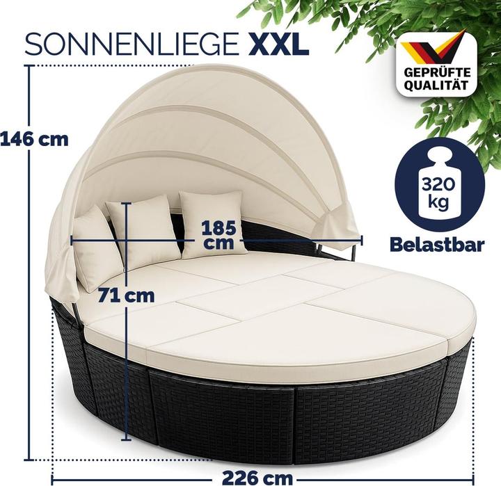 Produktbild Casaria Poly Rattan Sonneninsel