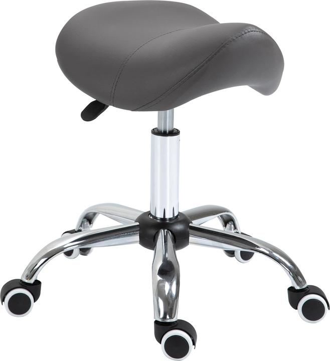 Actual product image Homcom Saddle stool with nylon castors