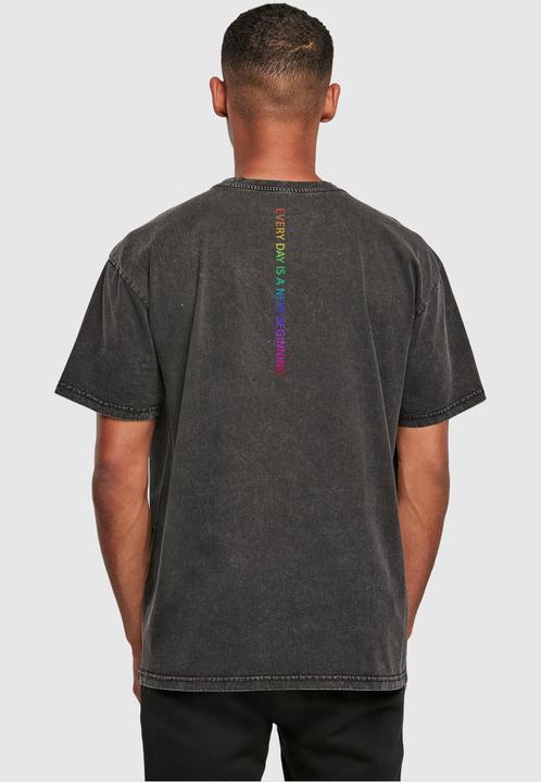 Actual product image Merchcode Hope Rainbow Acid Washed Heavy Oversized Tee - 112853 (XL)