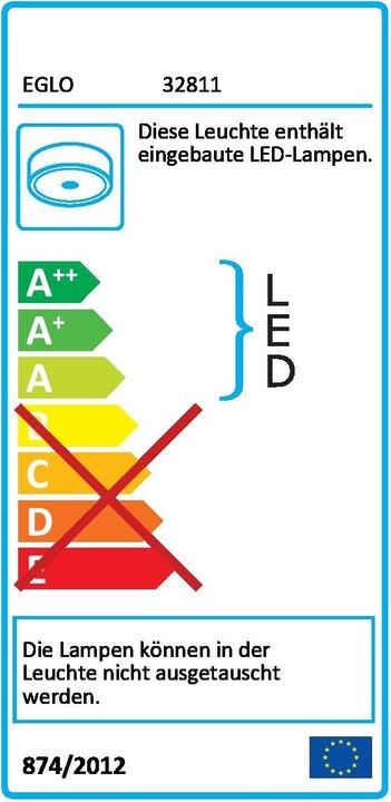 Energie-Label EGLO SALOBRENA 1 Deckenleuchte weiss (4700 lm)