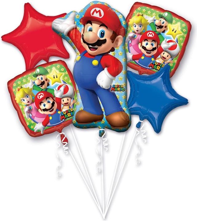 Produktbild Amscan Ballon Alu Set - Super Mario (5pcs) (5 x)