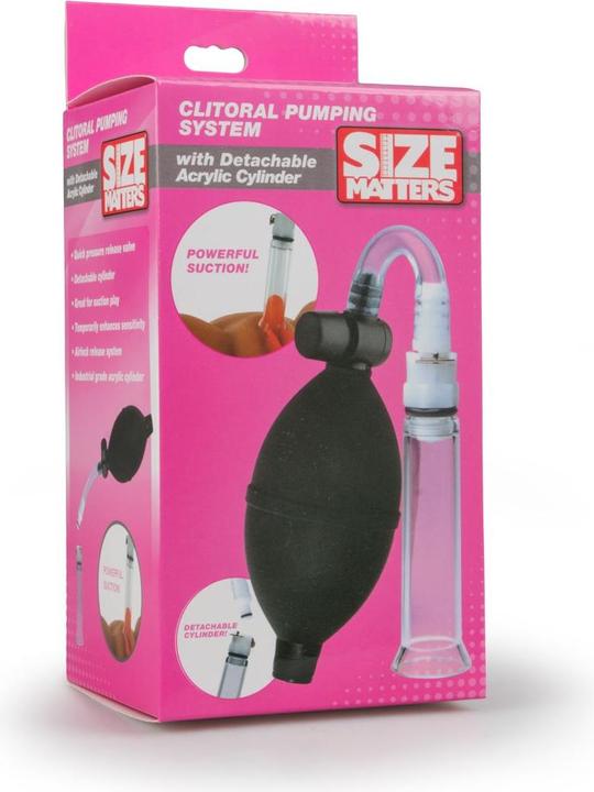 Actual product image Bijoux Indiscrets Clitoral Pumping System with Detachable Acrylic Cylinder