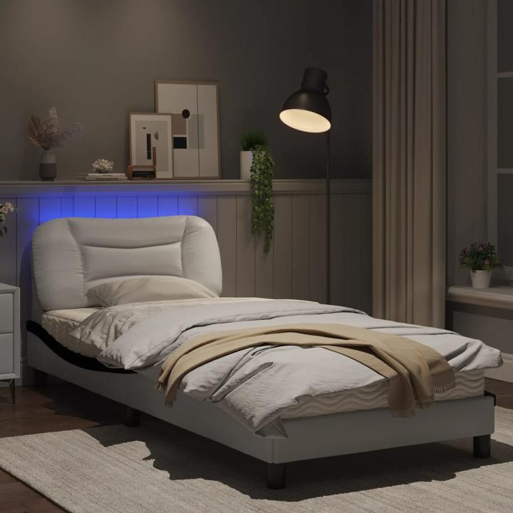 Produktbild VidaXL Bettgestell mit LED Kunstleder (80 x 200 cm)