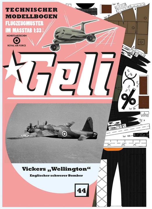 Geli vicker wellington # 44 kartonmodell