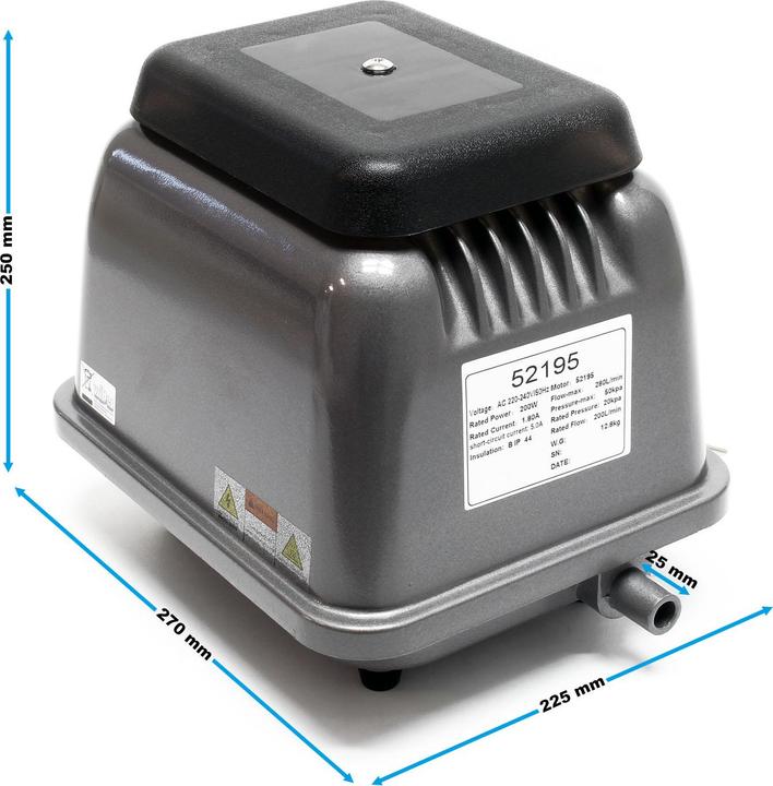 Produktbild SunSun HJB-280 Teichbelüfter 16800l/h 200W Luftpumpe Aquarium Pumpe Teichpumpe