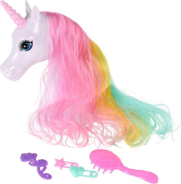 Image du produit Tête de coupe de cheveux licorne avec 4 accessoires