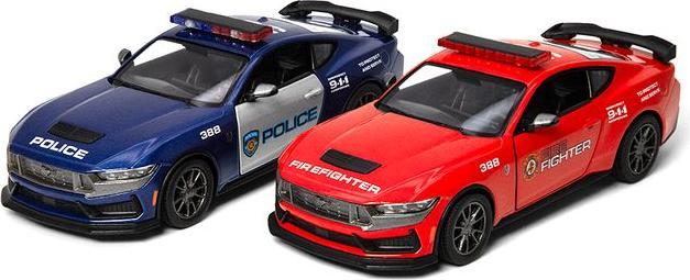 Image du produit Kinsmart KINS Modèle moulé 2024 Ford Mustang Dark Horse (Police/Firefighter), 1:38, ast 2