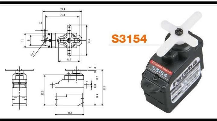 Produktbild Futaba Servo S3154 Digital Micro-Size