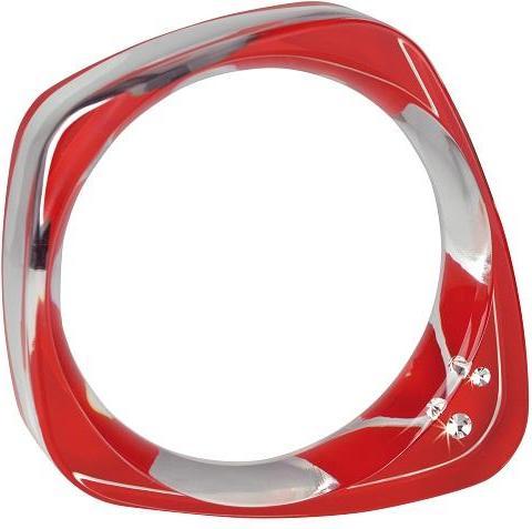 Produktbild Cayoo Bangle Large - Armreifen, rot (Plexiglas mit Swarovski Elementen)