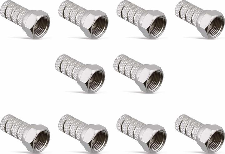 Produktbild Eneroid F-Stecker, 6,5 mm, Aufdrehmontage, 10 Stück (Antennenkabel)