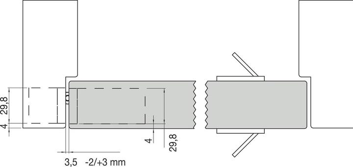 Produktbild Krona Koblenz Türband K2000 TWIST Zamak verchromt matt