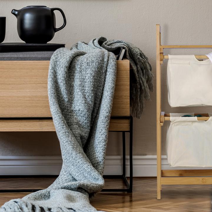 Immagine prodotto Relaxdays Cesto del bucato in bambù, Selezionatore di vestiti (12.50 l)