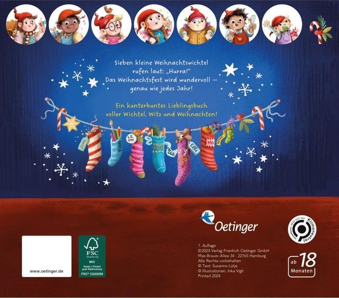 Actual product image Seven little Christmas elves (German, Susanne Lütje, 2024)