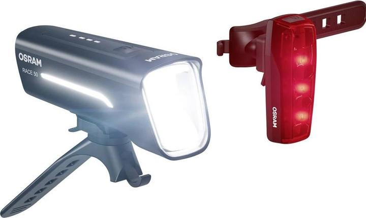 Actual product image Osram Bike lighting set RACE 50 SET LED battery-powered black (100 lm, 100 lm)