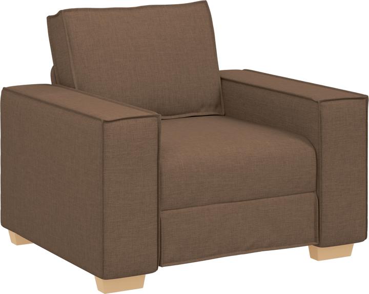 Produktbild VidaXL 3-teiliges Sofaset mit Kissen braunes Gewebe (3-Sitzer)