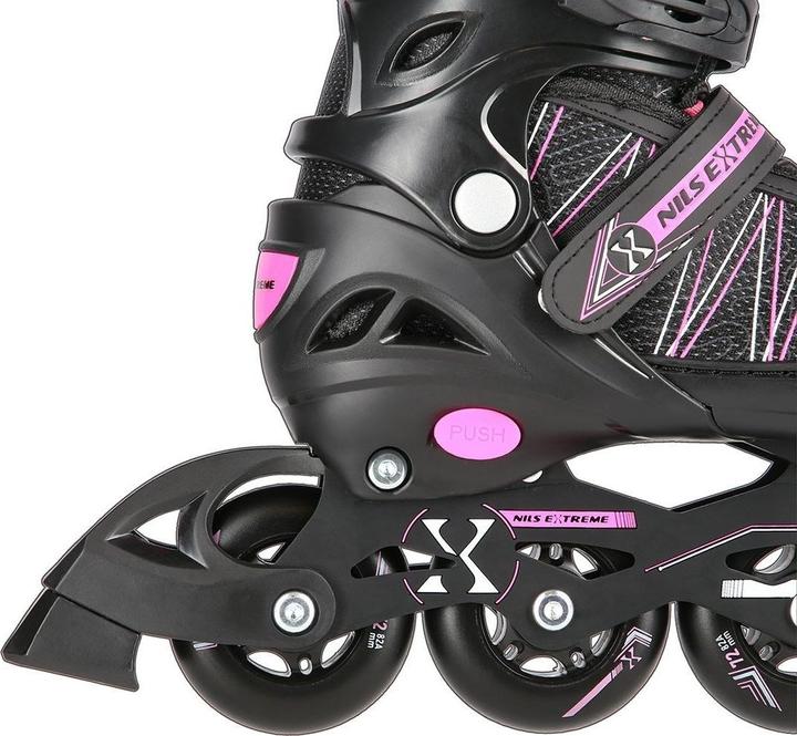 Produktbild Nils Rollschuhe/Hockey-Skates NH11912 schwarz-rosa - PU80 mm/82A (L 39-42) (40)
