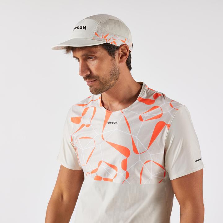 Actual product image Kiprun Laufshirt kurzarm Herren Langstrecke - Run 900 Ultra beige/bedruckt (L)