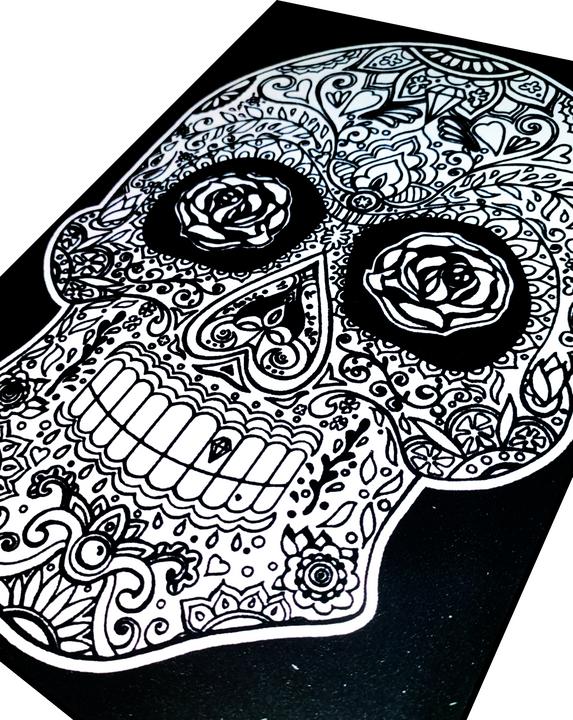 Produktbild ColorVelvet Ausmalbild Totenkopf