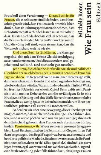 Produktbild Wie Frau sein (Deutsch, Michèle Roten, 2011)
