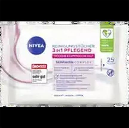 Produktbild NIVEA 3in1 Pflegende Reinigungstücher (Reinigungstücher Gesicht, 25 ml)