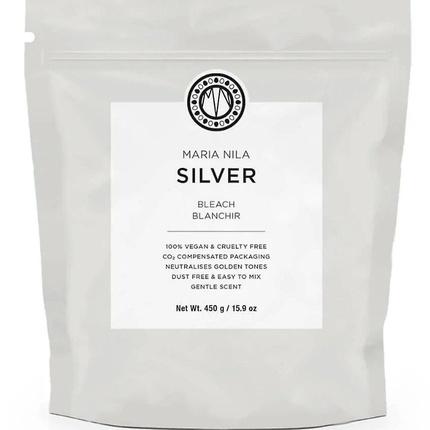 Maria Nila Bleach Collection Silber Zur Neutralisierung von Gelbtönen Haaroxidationsmittel Pulver