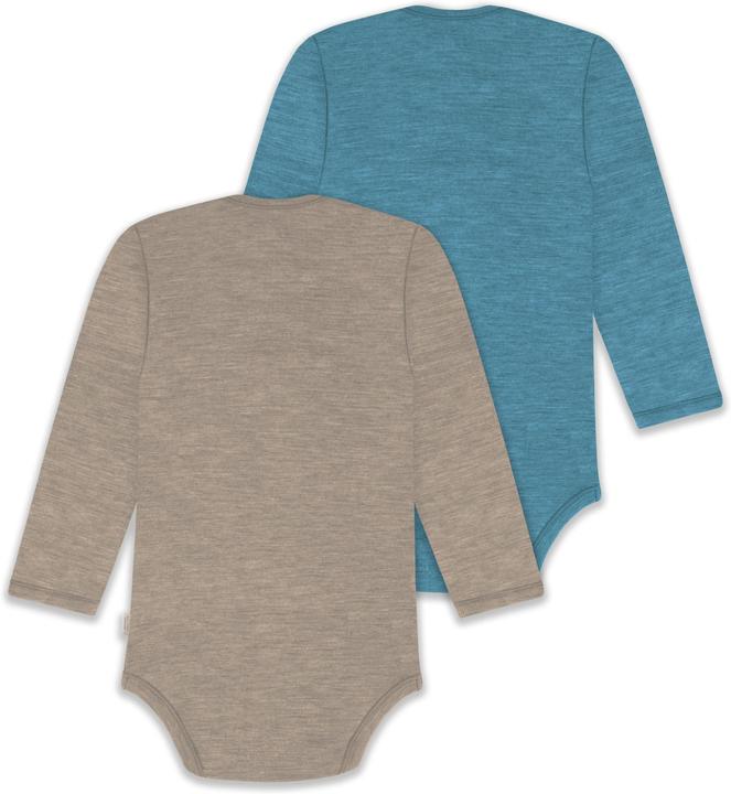 Produktbild Normani 2er Pack Baby Merino Body Langarm „Auckland" - 9381 (62)