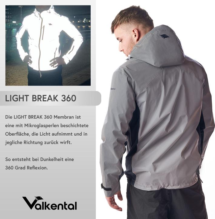 Actual product image Valkental Functional & Reflective Softshell Jacket for Outdoor Activities - Men's (L)