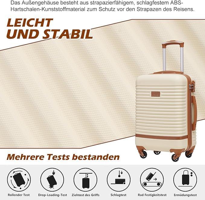 Actual product image Coolife 3-teiliges Hartschalen-Koffer-Set (93 l, Hand luggage (up to 50 litres), L (90 - 115l))