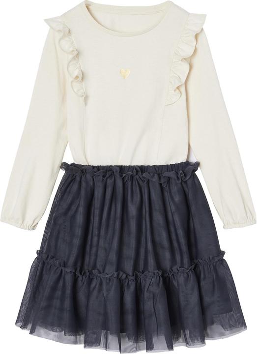 Immagine prodotto Vertbaudet Set da bambina: camicia con volant e gonna in tulle (122)