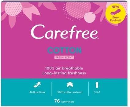Actual product image Carefree Hygenic Cotton Fresh Insoles 76Pcs (76 x)