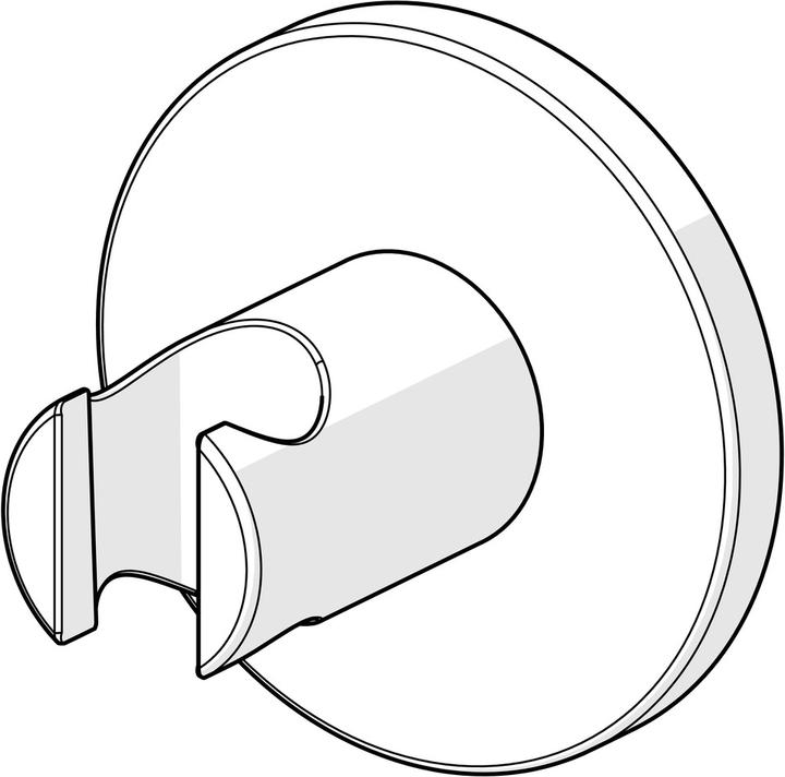 Actual product image Hansa shower holder, round, chrome
