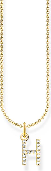 Immagine prodotto Thomas Sabo Catena con ciondolo a forma di lettera H placcato oro (Argento 925, 38 - 45 cm)