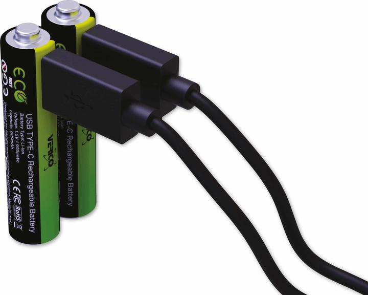 Verico LoopEnergy Li-Ion Akku AAA900, USB-C, 2er Pack retail (2 Stk., AAA, 600 mAh)