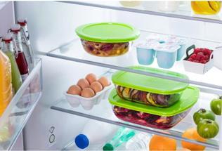 Immagine prodotto Pyrex Dajar Contenitore in vetro con coperchio Cook & Store Rectangular, vetro, trasparente/verde (1.10 l)