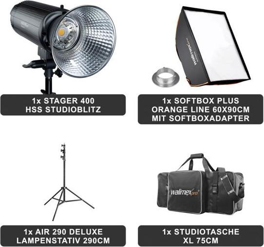 Actual product image Walimex pro Stager 400 HSS Set Single (400 W, Set)