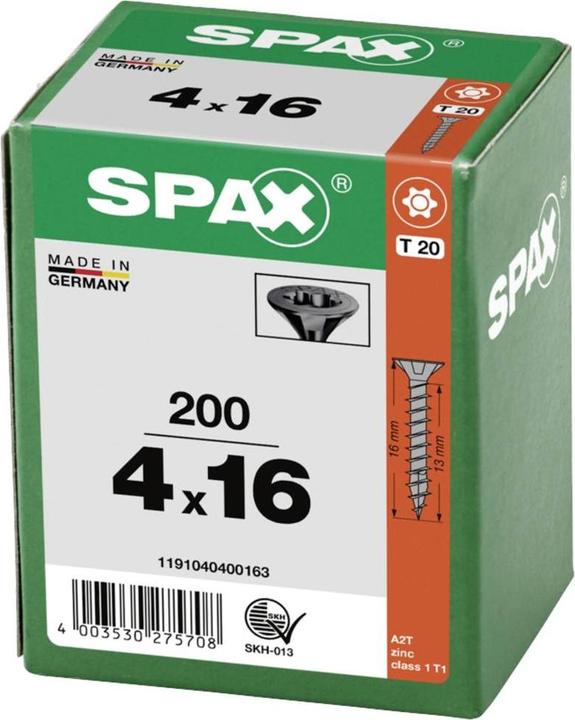 Energy Label Spax Chipboard screws (200 Screws per piece)