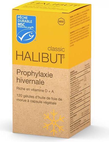 Actual product image Halibut CLASSIC min A and D 120 capsules (120 Piece, Capsules, 53 g)