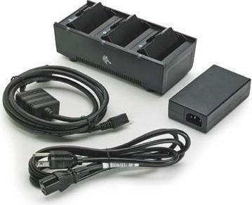 Immagine prodotto Zebra Caricabatterie con 3 slot serie ZQ300 incluso adattatore di rete e cavo di rete UE